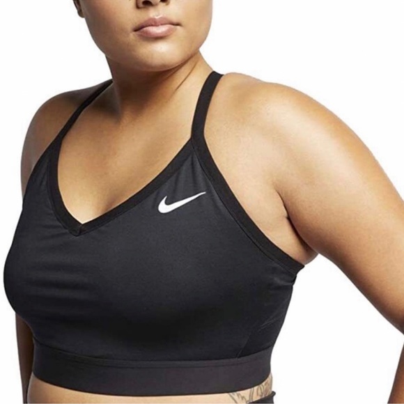 Nike Women's Plus Solid Indy Sports Bra Black Size 2X lot 2 - Picture 1 of 9